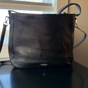 Kate Spade New York S338 Black Pebbled Leather Crossbody Shoulder Bag